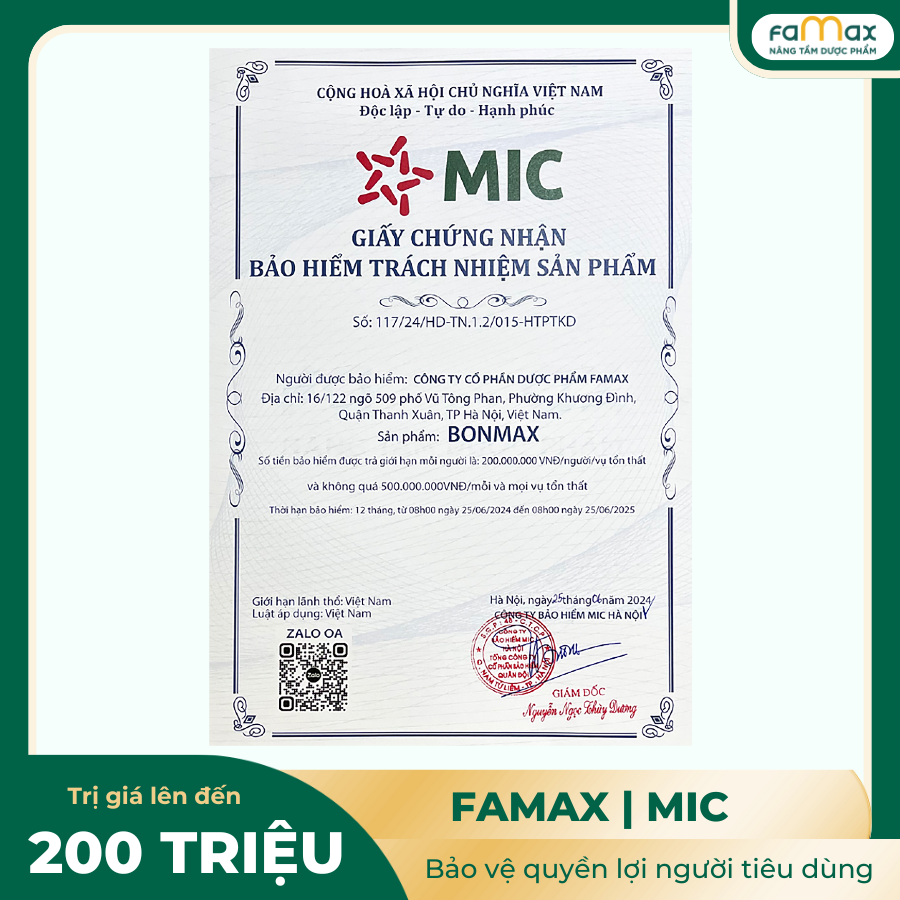 Moi San Pham Cua Famax Deu Duoc Bao Hiem Voi Gia Tri Len Den 200.000.000 Vnd