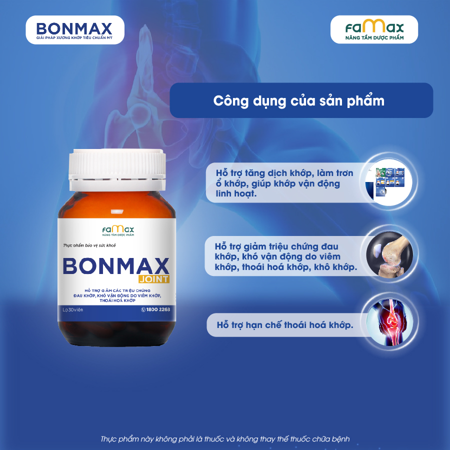 Bonmax Joint La Vien Uong Khop Tieu Chuan My Duoc Bao Che Tu Nguon Duoc Lieu Sach