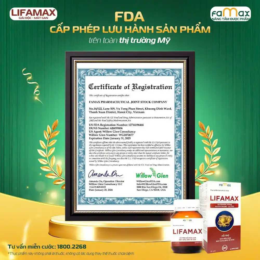 Lifamax Da Duoc Fda Hoa Ky Cap Phep Luu Hanh