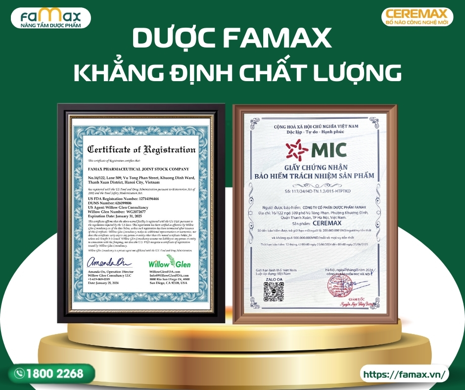 Chung Nhan Fda Hoa Ky Va Bao Hiem Quan Doi Mic Bao Ve Nen Ban An Tam Su Dung Ceremax Focus