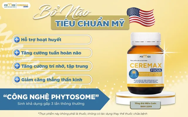 Ceremax Focus - Hỗ trợ điều trị đau đầu và suy giảm trí nhớ - Ảnh 3.