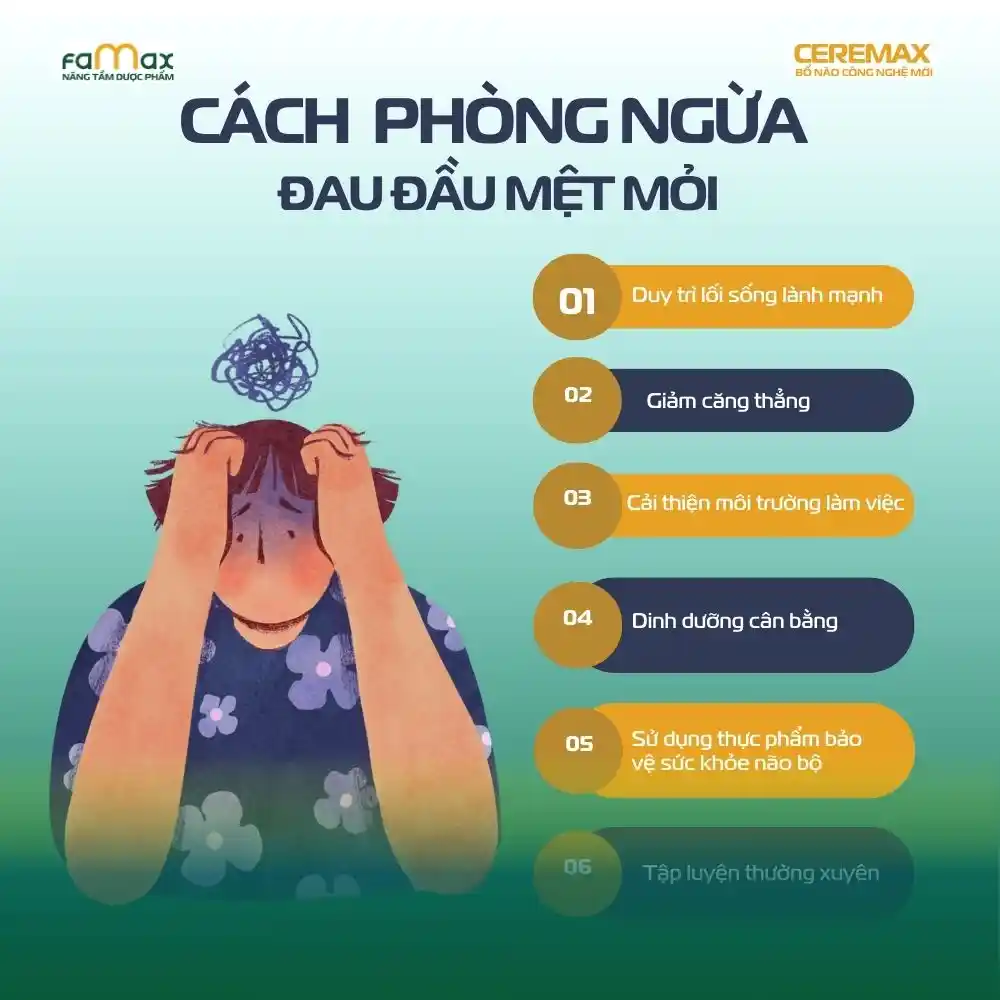 Cách phòng ngừa đau đầu mệt mỏi