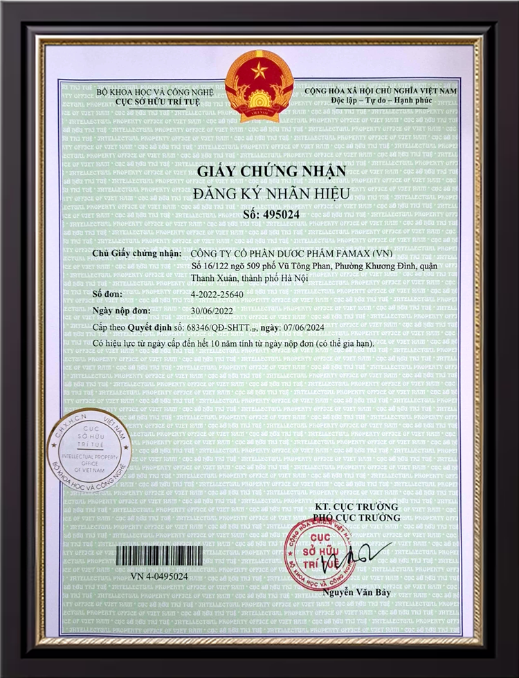 Famax đăng Ký Thương Hiệu Tại Việt Nam