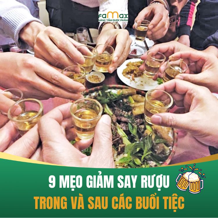 9 Meo Giam Say Ruou Trong Va Sau Cac Buoi Tiec